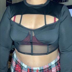 Black crop top
